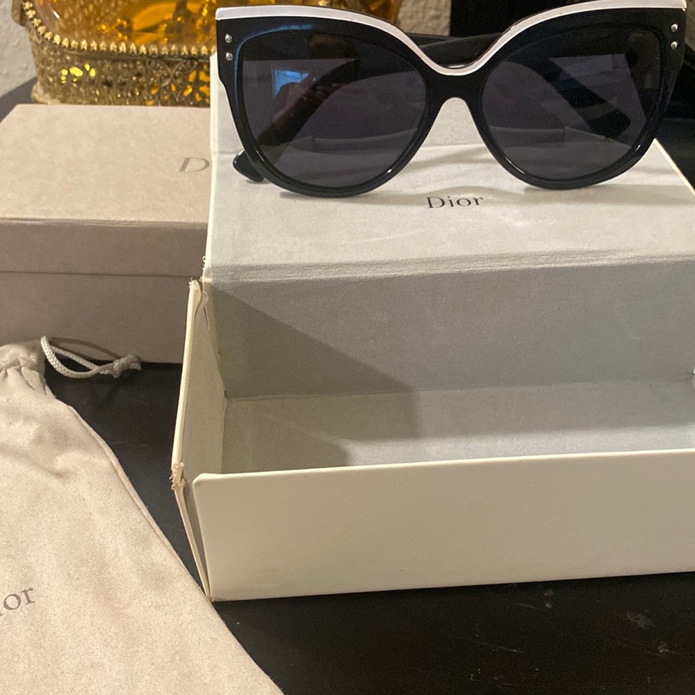 Dior Vintage limited edition black and white sunglasses.